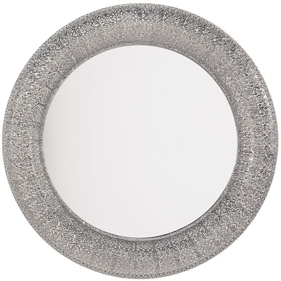 Seinäpeili CHANNAY 80 cm 80 cm Metalli Hopea