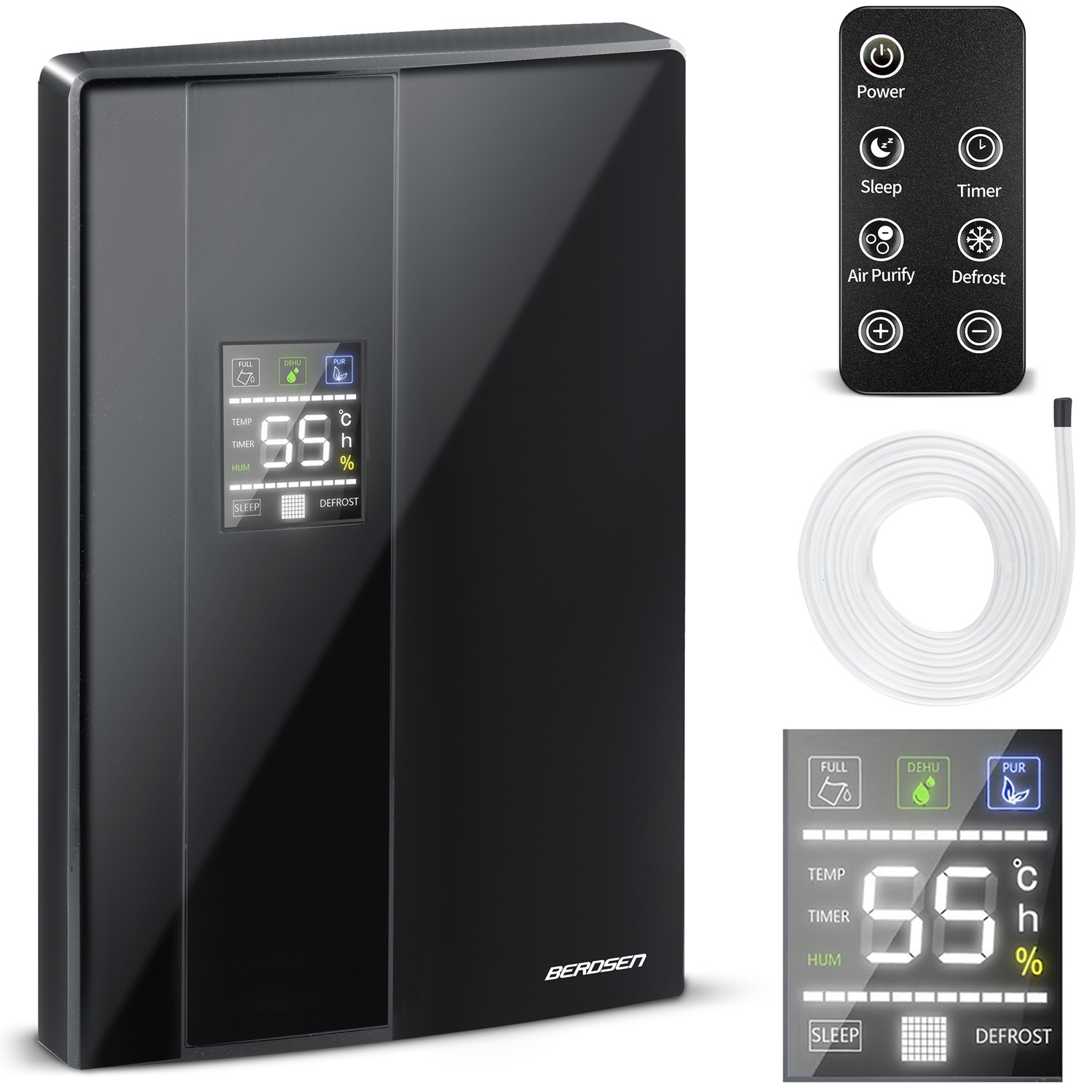 Berdsen BR-20D musta ilmankuivain - kosteudenpoistaja