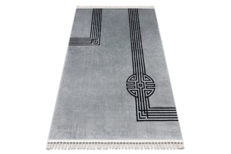 Matto AMOUR 53116D harmaa - Geometrinen, linjat moderni, tyylikäs 78x150 cm