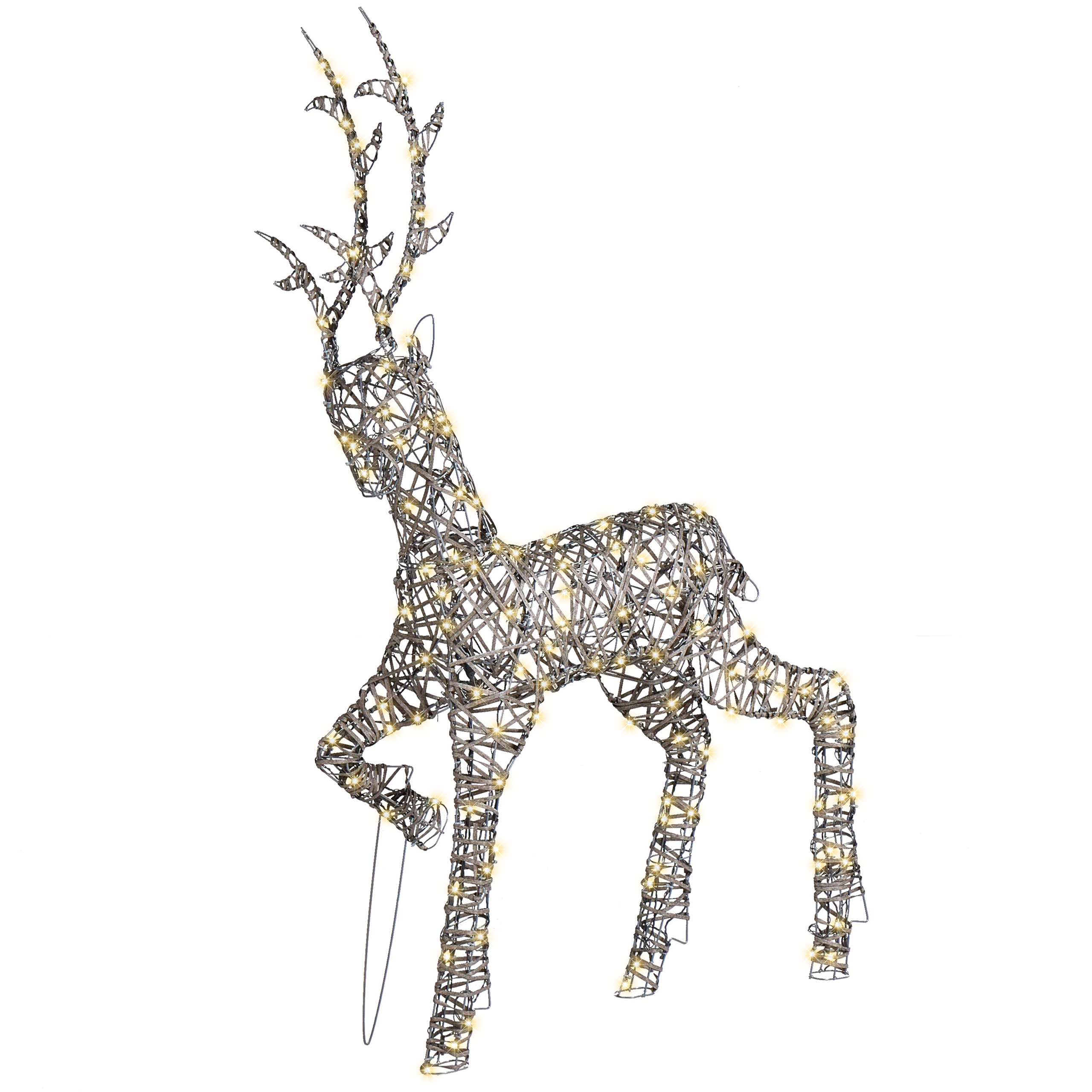 Ulkokoriste LED-valo HUSAVIK Poro 140 cm Hopea