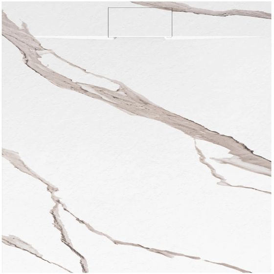 REA suihkuallas BAZALT CARRARA 90x90 valkoinen, 90X90X2, 5CM