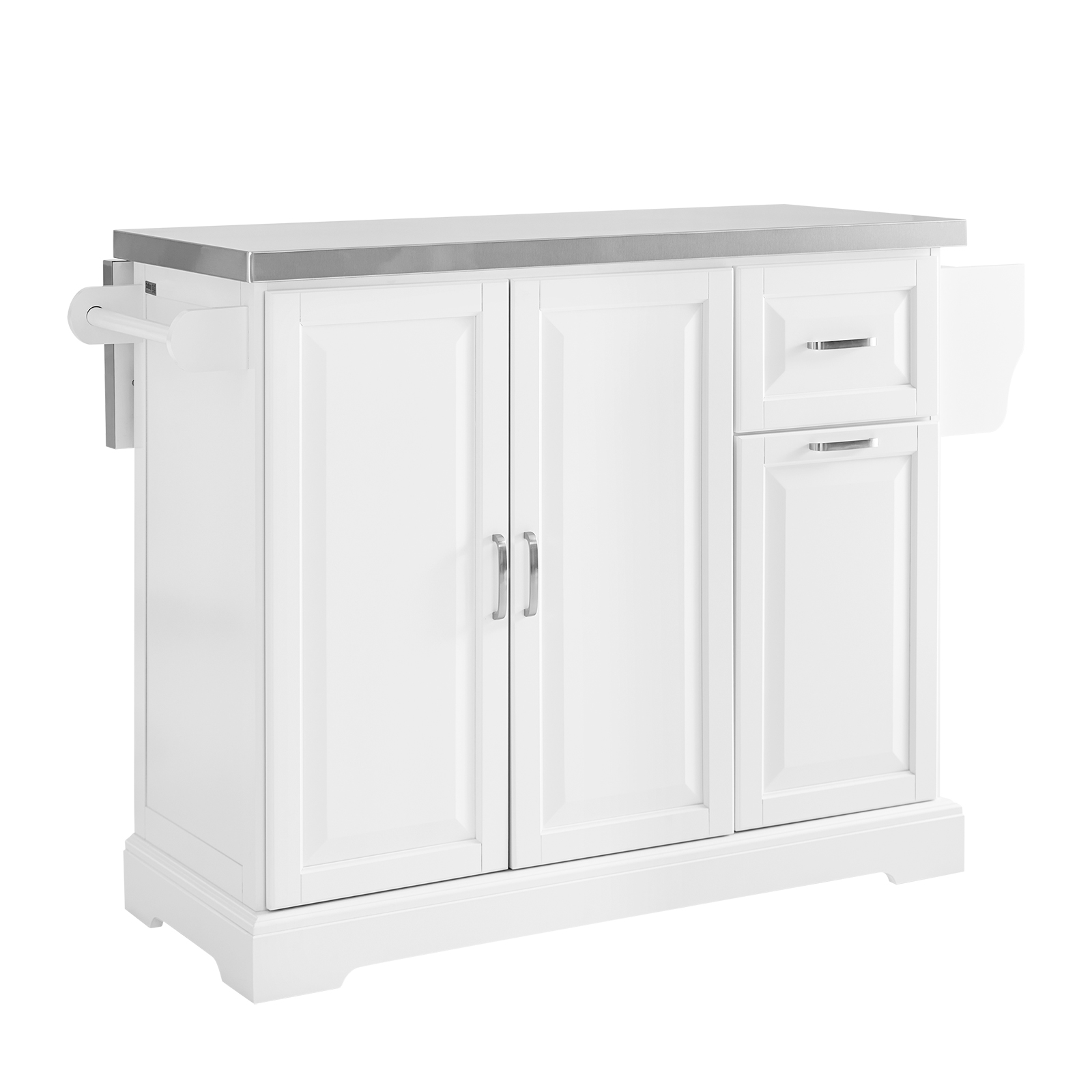 Keittiöpyörätaso 2 kpl setti kääntöpöydällä valkoinen 107.0x71.0x91.0 FKW128-II-ST