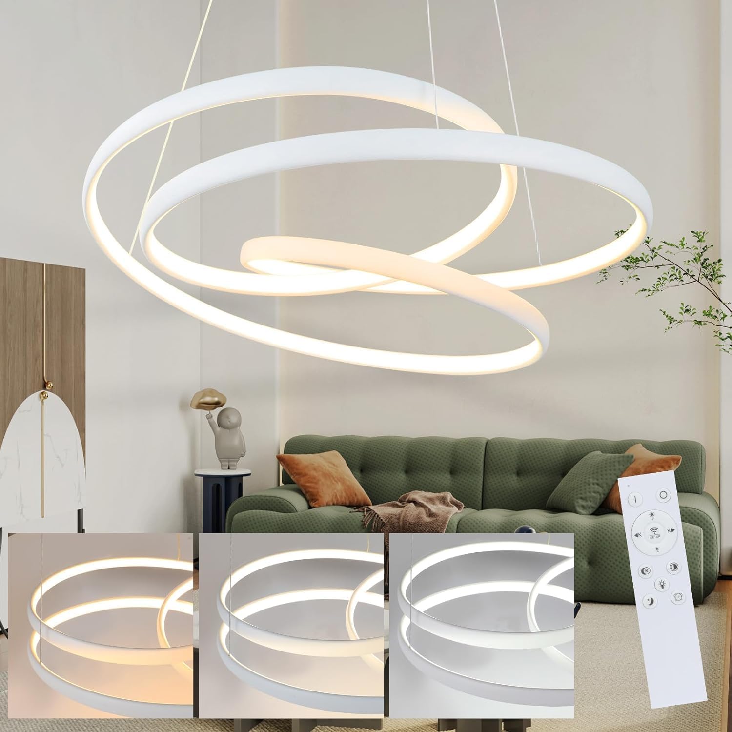 ZMH LED-ruokapöydän riippuvalaisin 150 cm himmennettävä 55 W ruokapöydän valaisin olohuoneen valaisin