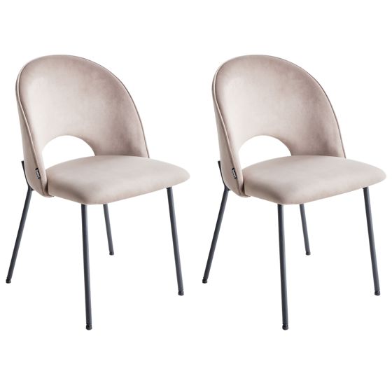 Ruokatuolisetti 2 kpl COVELO Ruskeanharmaa