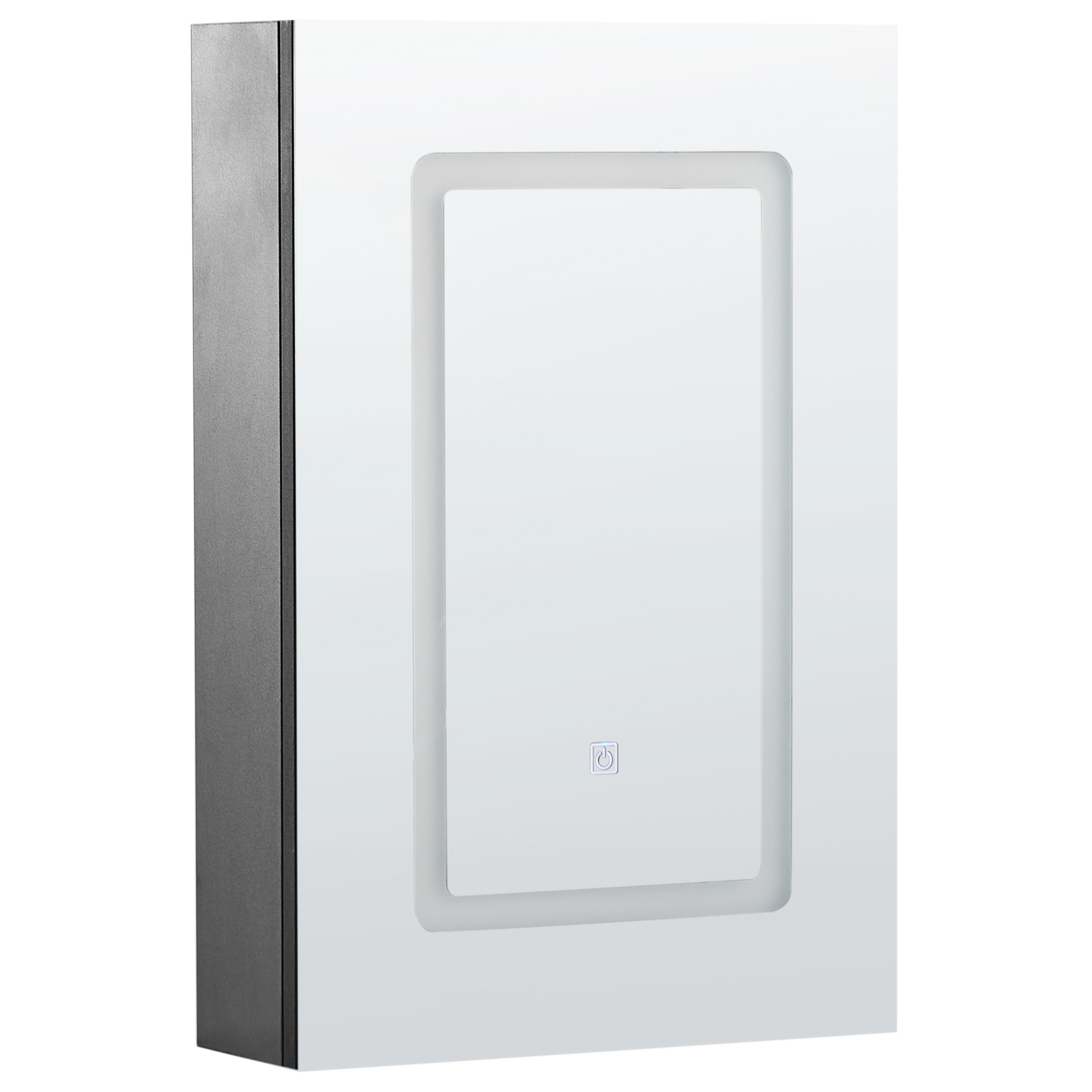 Kylpyhuoneen peilikaappi LED-valo CONDOR 40 cm 60 cm Musta