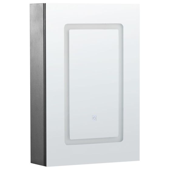 Kylpyhuoneen peilikaappi LED-valo CONDOR 40 cm 60 cm Musta