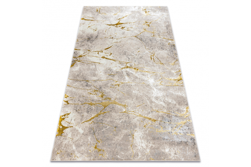 BLISS Z197AZ147 matto tumma beige / kulta - Marmori, moderni, rakenteellinen