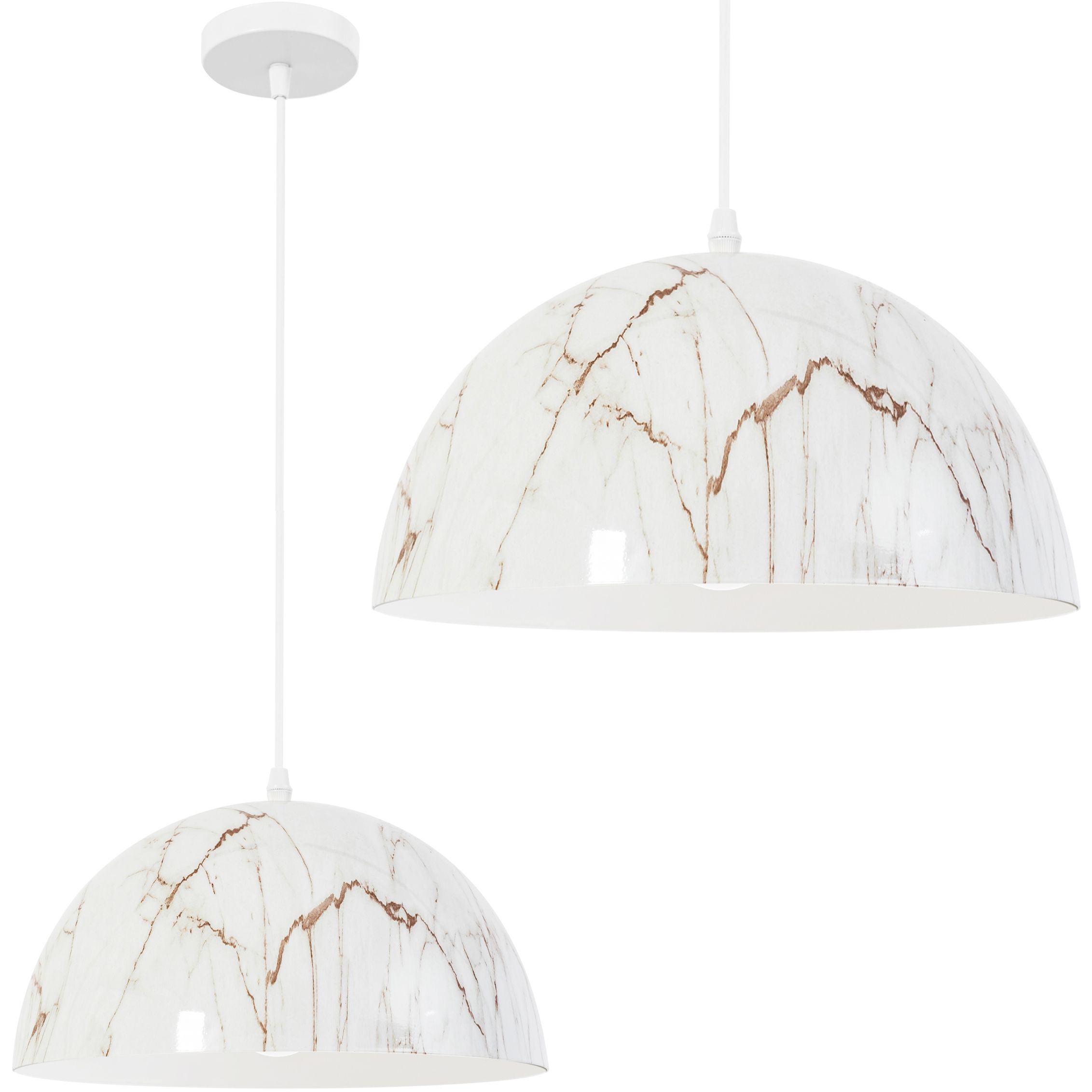 TOOLIGHT riippuvalaisin APP911-1CP MARBLE valkoinen, 15X30X85CM