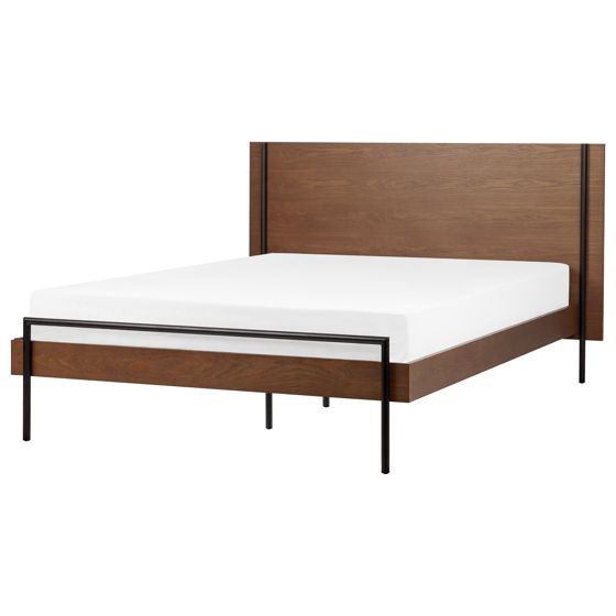 Sänky LIBERMONT 140 x 200 cm Tumma saarni