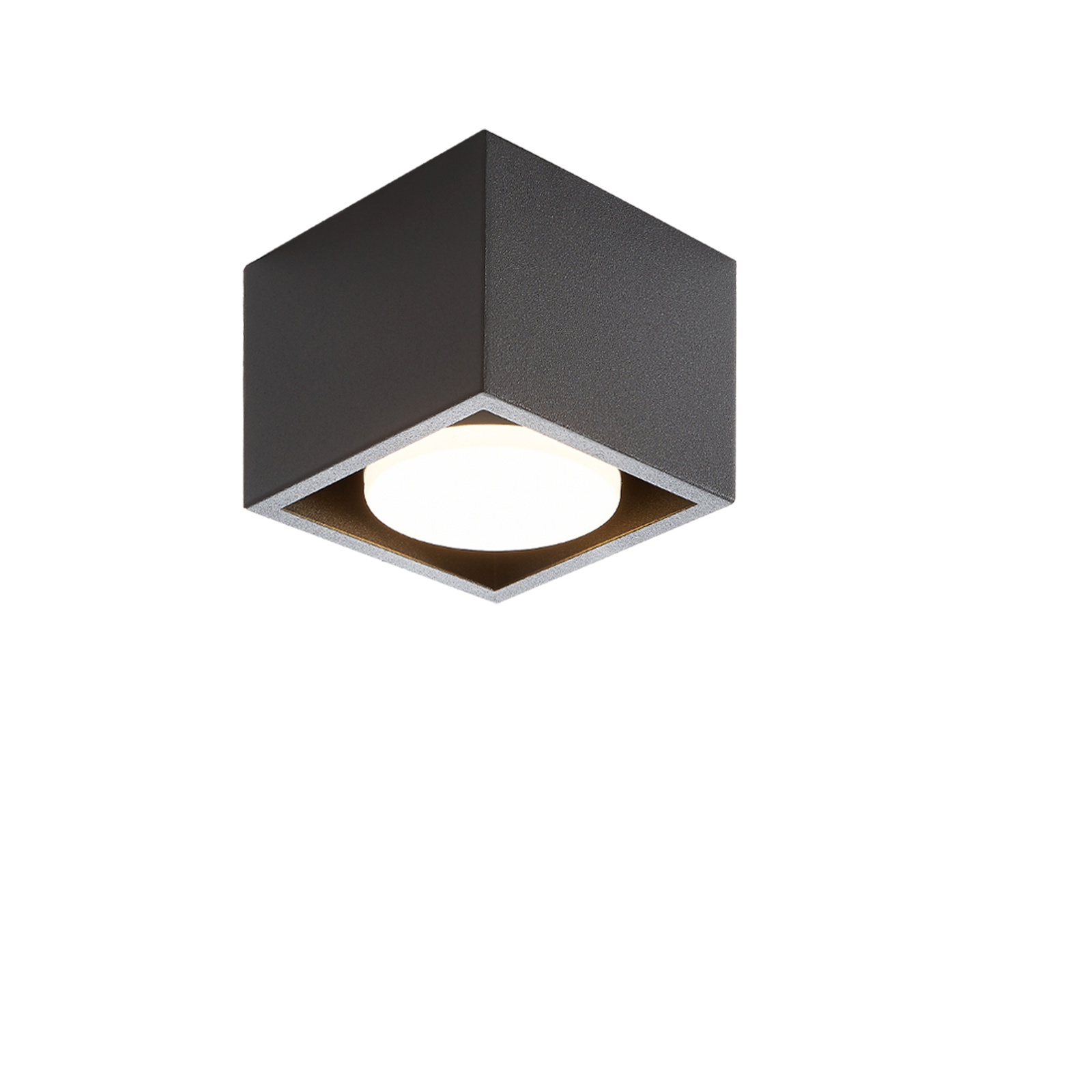 NETTLIFE LED-kohdevalaisin kattoon, musta, GX53, MAX.5W, neliönmuotoinen, kääntyvä kohdevalo keittiöön, olohuoneeseen, ruokailutilaan, eteiseen