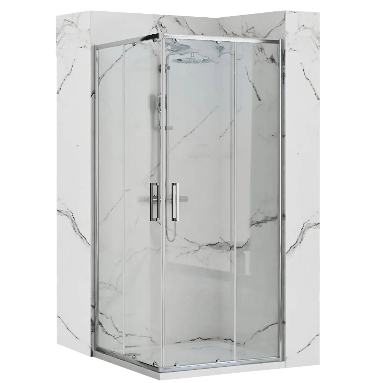 REA suihkukaappi PUNTO 80X80 , Kromi, 80x80x190cm