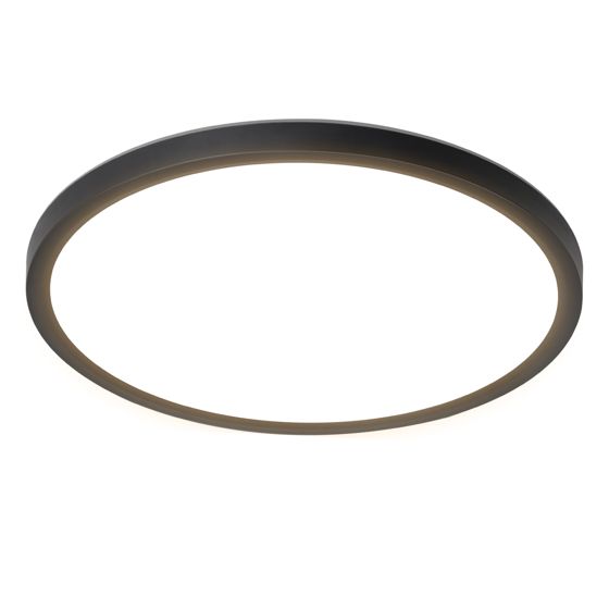 NETTLIFE litteä LED-kattovalaisin makuuhuoneeseen musta 18 cm 15 W ei-himmennettävä lämmin valkoinen 3000 K