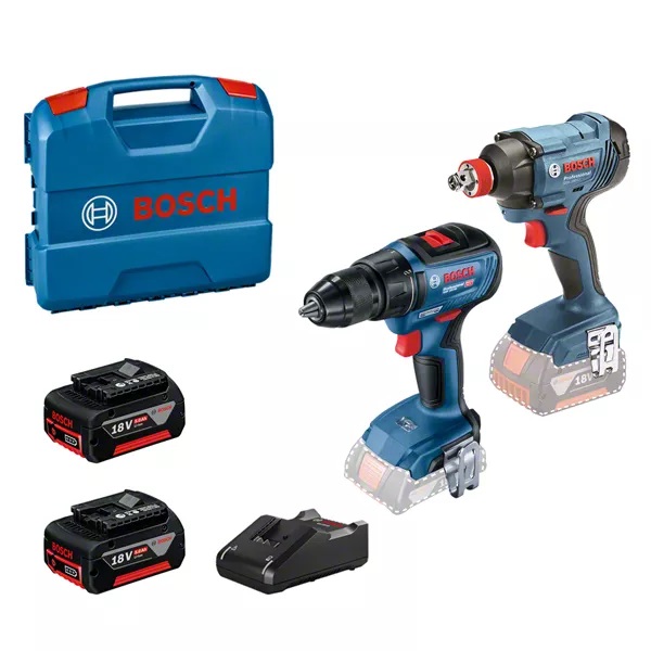 Bosch GDX 18V-285 + GSR 185-LI -Akkutyökalusetti 2x 2,0 Ah