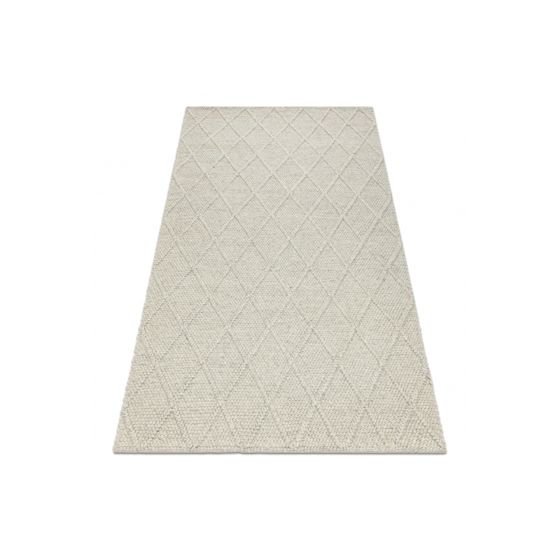 Villamatto TAHAR 99001C beige - KÄSINKUDOTTU lenkki, rombuksia, boho