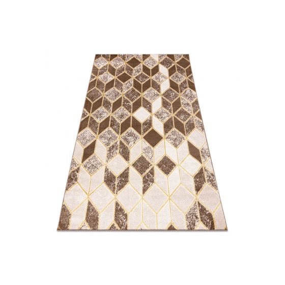 Matto MEFE moderni B400 Kuutio, geometrinen 3D - tumma beige 120x170 cm