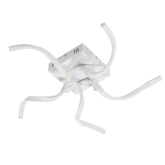 NETTLIFE moderni valkoinen, LED - kattovalaisin, himmennettävä 65cm aaltokuvioinen, makuuhuonevalaisin 48W olohuoneeseen Keittiöön, toimistoon