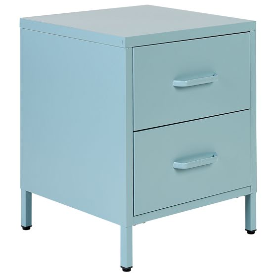 Yöpöytä 2 laatikolla MALAVI metalli Vaaleansininen