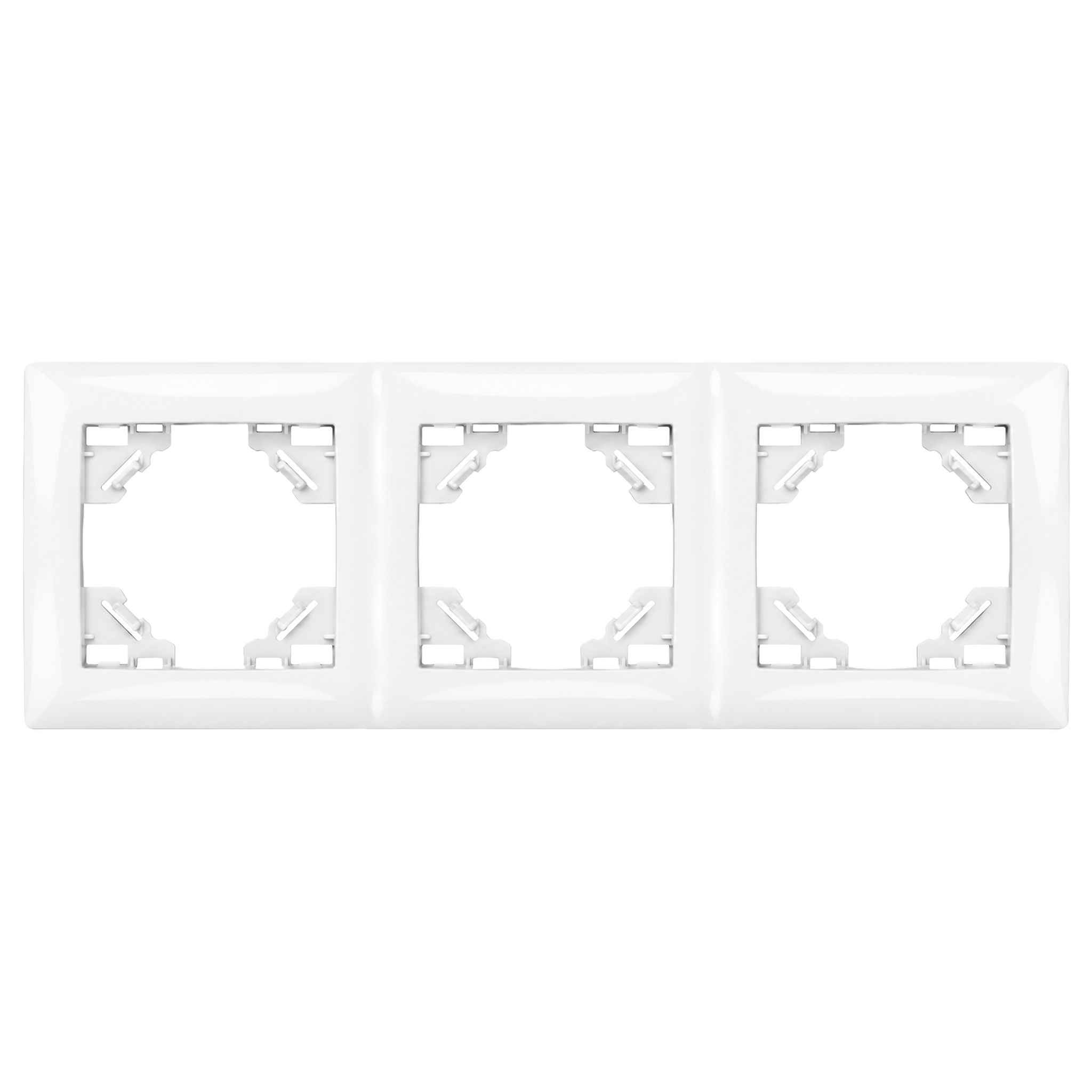 Toolight Kolmiosainen kehys pistorasioille OSTE JNH015-3F Valkoinen 1, 1x22, 5x8, 4cm