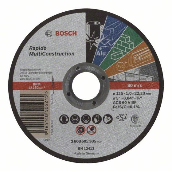 Bosch Rapido Multi Construction -Katkaisulaikka 125 x 1,0 mm