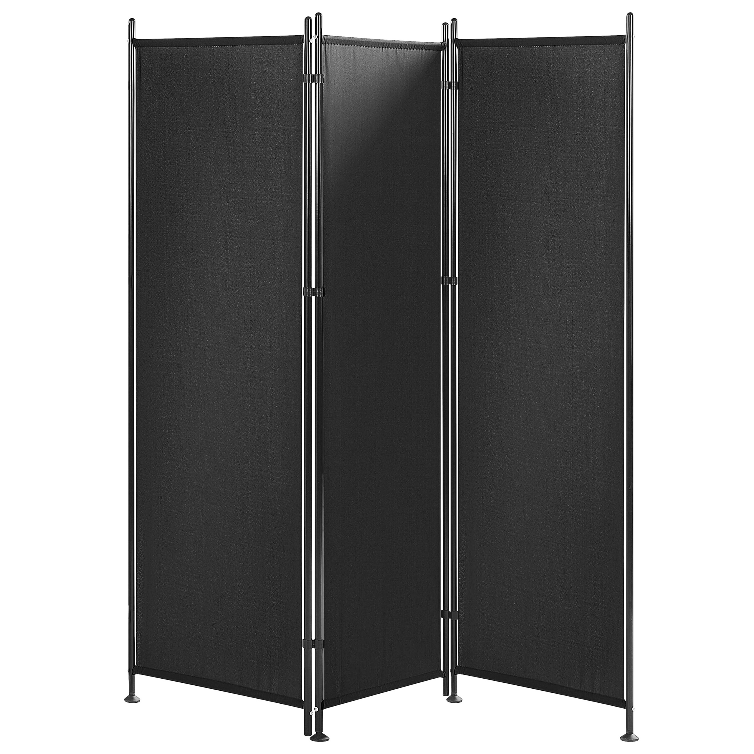 Tilanjakaja 3 paneelia NARNI Musta 161 cm 170 cm