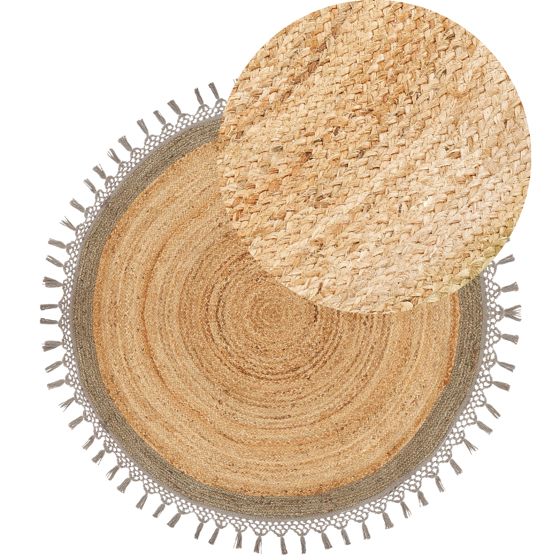 Matto MARTS Harmaa ø 140 cm juutti