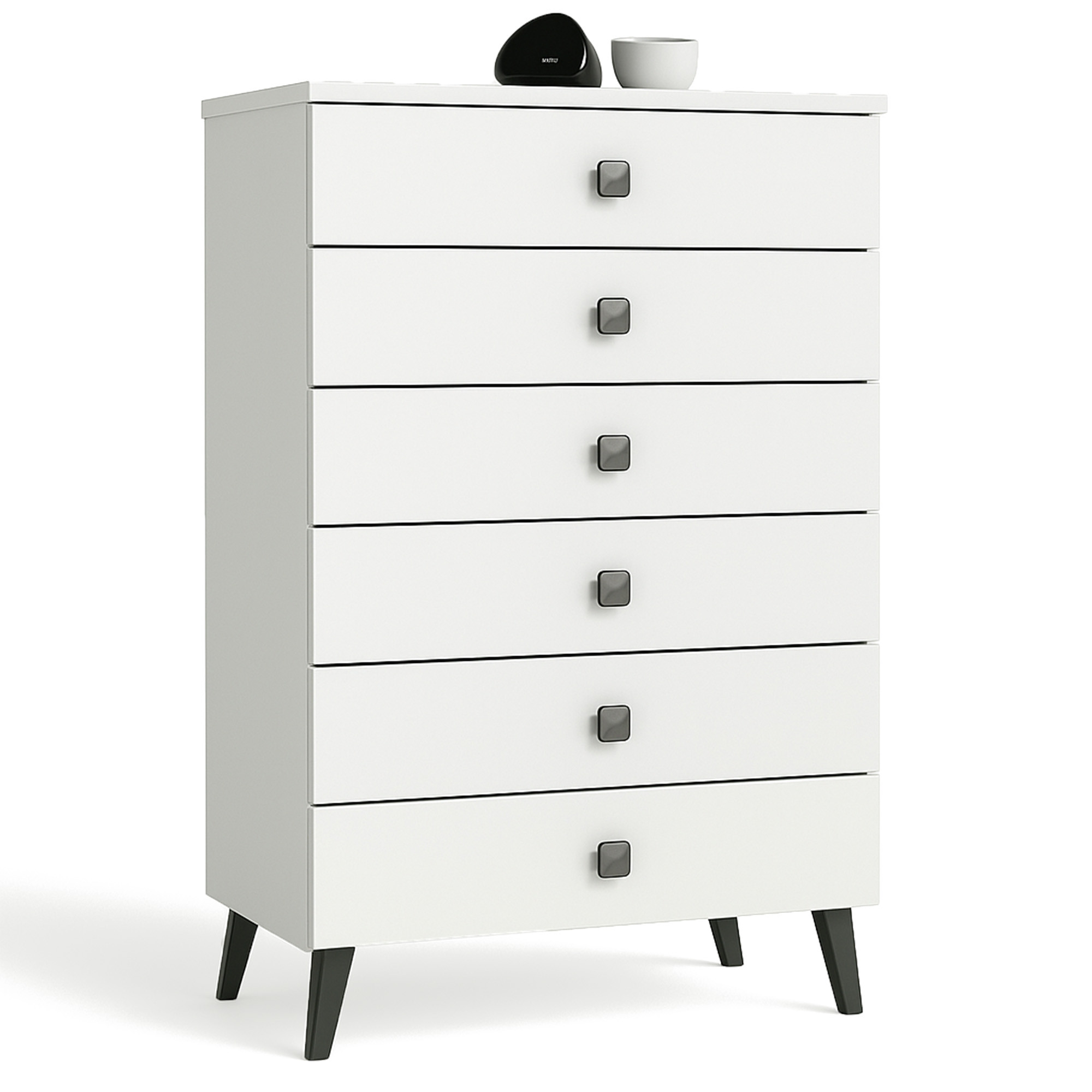 Akord Vitriini Mobi Valkoinen/Musta 60x37x104