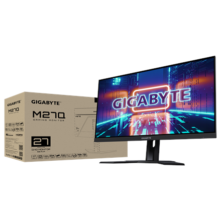 Gigabyte M27Q-EK -pelinäyttö | 27 tuumaa | IPS | QHD | 0,5 ms | 350 cd/m² | Musta | 2 HDMI-porttia | 170 Hz