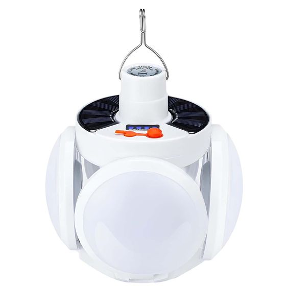 LED-lamppu 3 W sisä-/ulkokäyttöön, USB- ja aurinkolataus