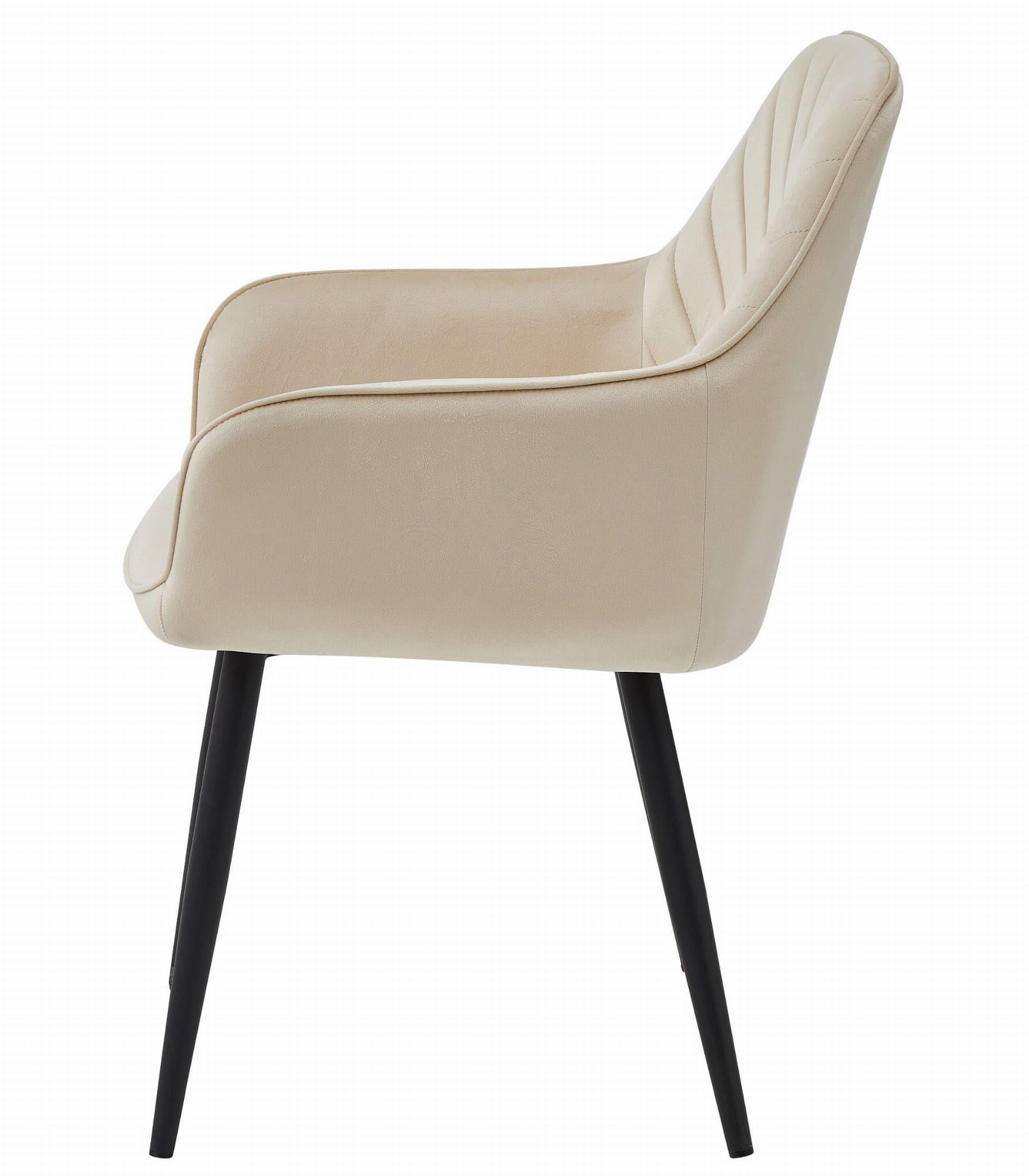 Tuoli - Leobert - NANA - sametti beige/mustat jalat - setti 2 kpl