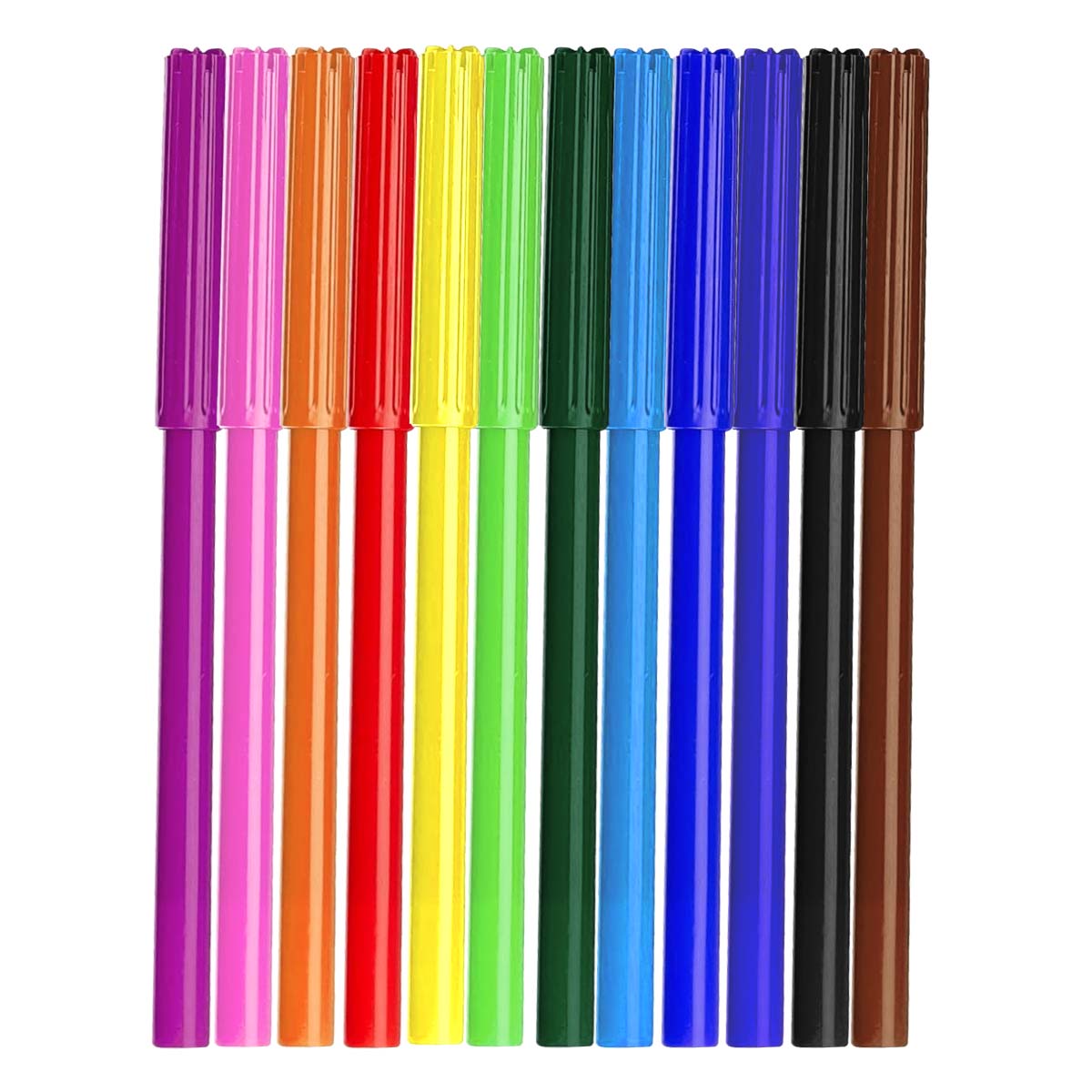 12 Huopakynän Setti Hienolla 2mm Kärjellä Väritykseen / Piirustukseen / Kirjoittamiseen