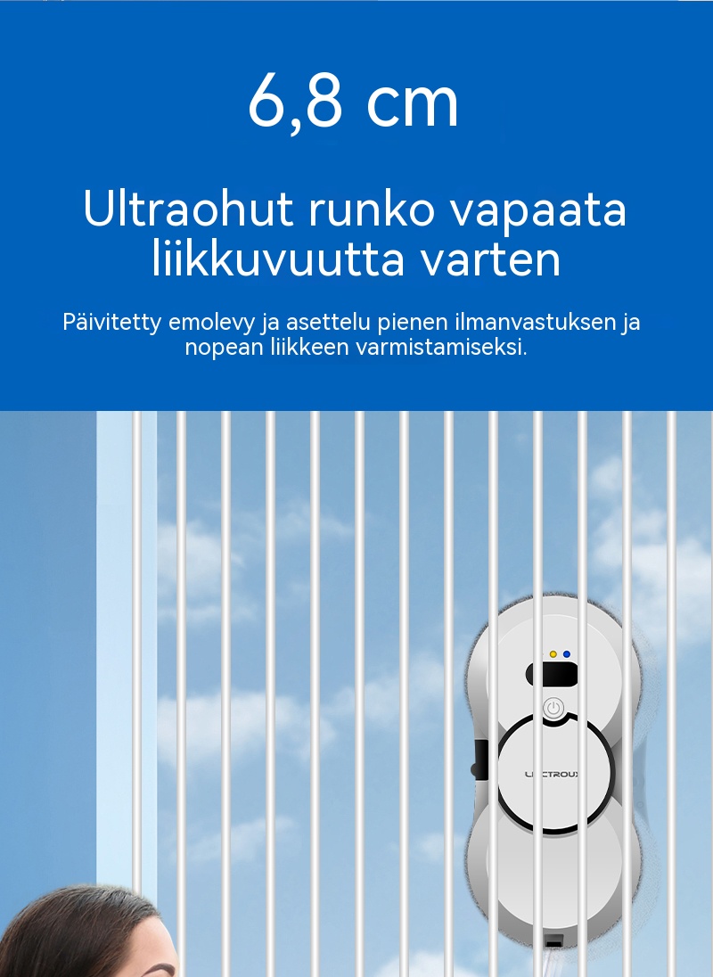LIECTROUX Robotti-ikkunanpesuri HCR-10 Valkoinen - 2800 Pa - 30 ml:n säiliö - Automaattinen puhdistus - Itsenäinen älykäs ikkunanpesurobotti