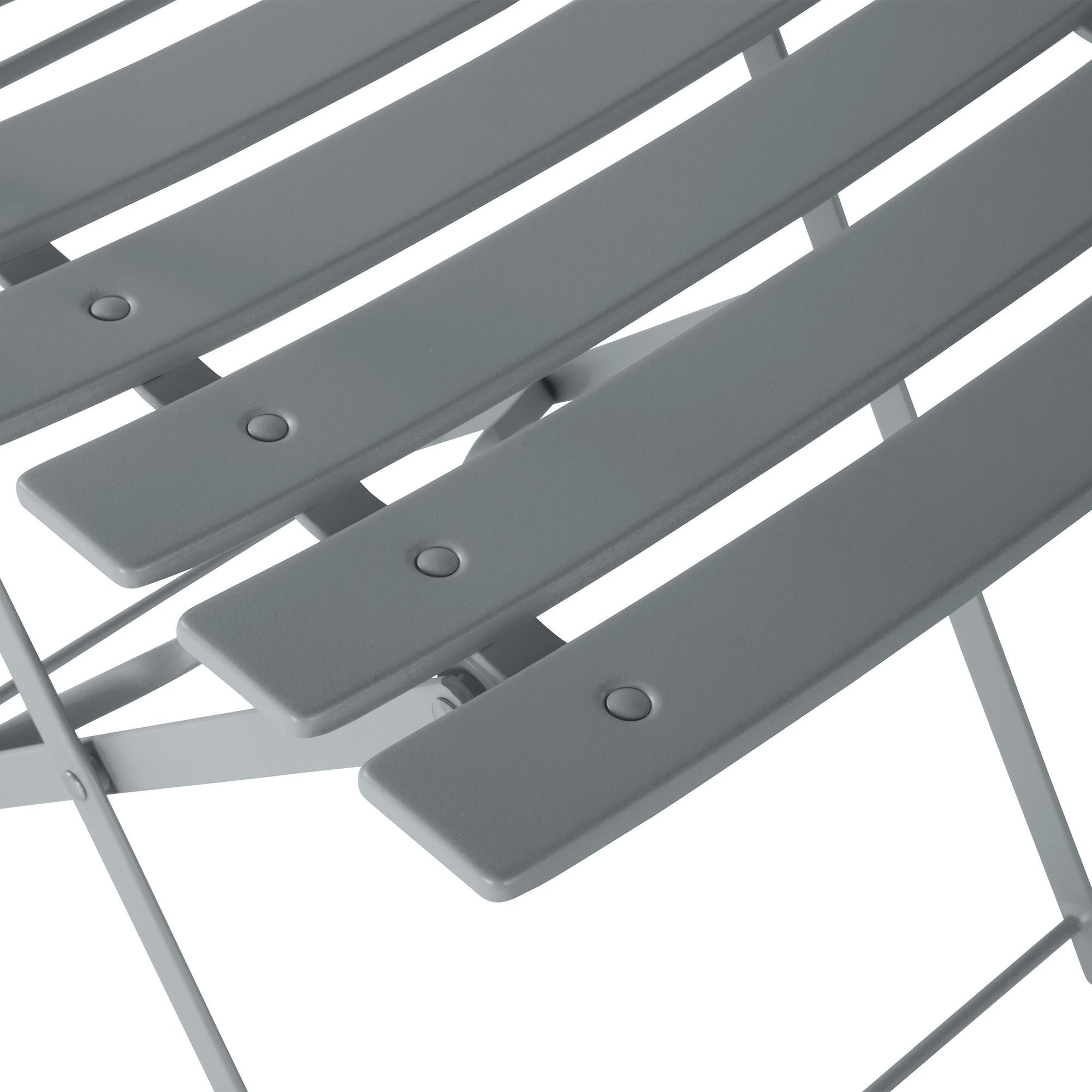 Bistrosetti taitettava FIORI metalli Harmaa