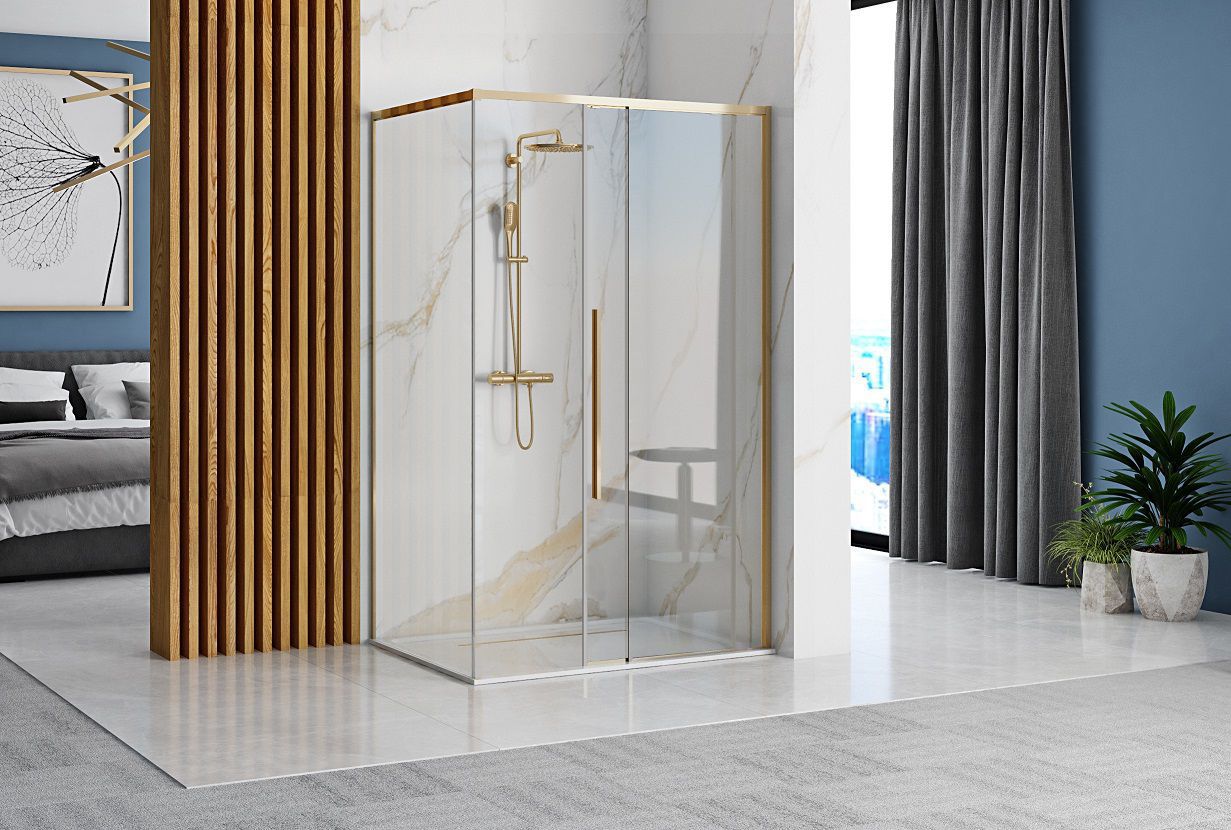 REA Suihkukaappi SOLAR 80x100 kulta, 80X98, 5X195CM