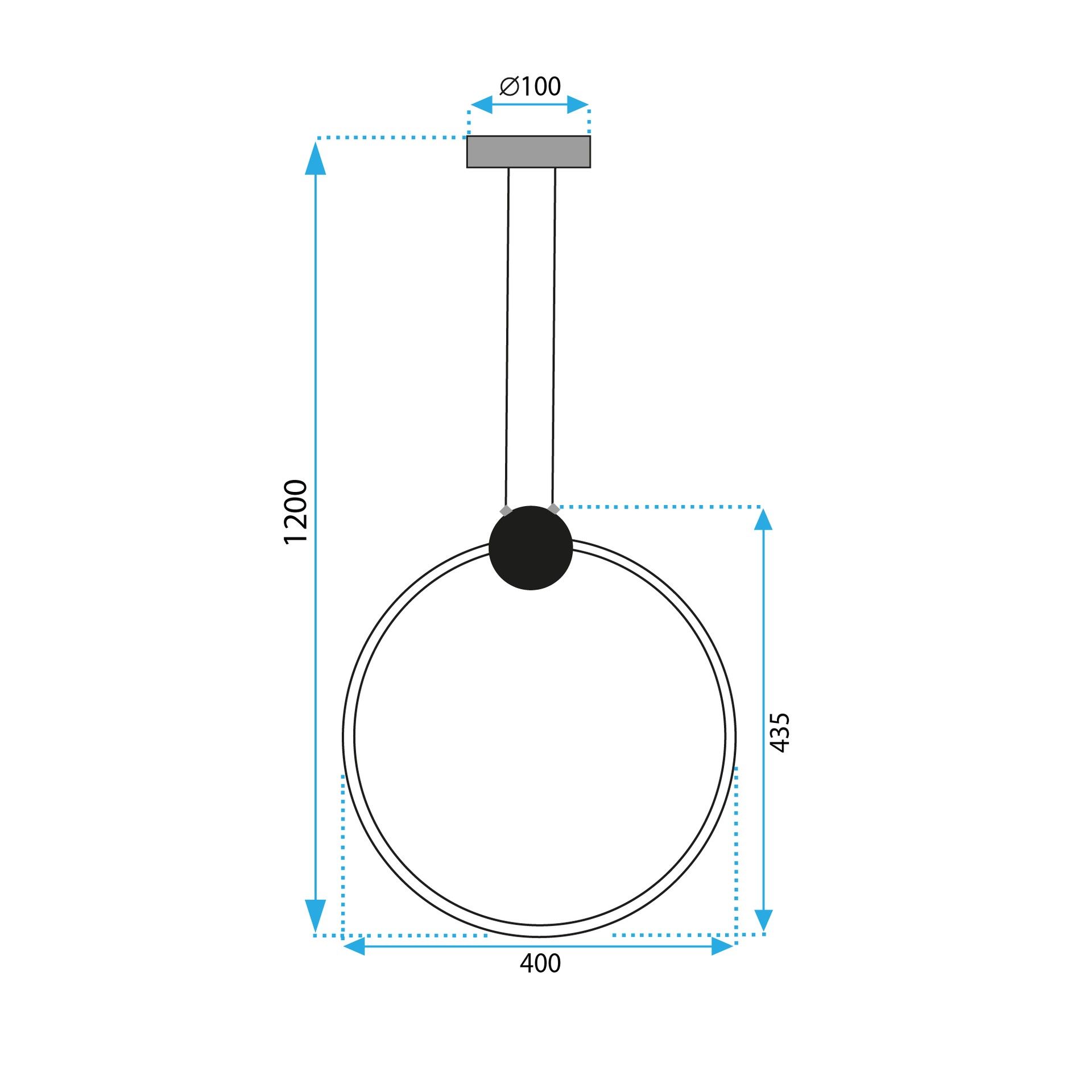 TOOLIGHT riippuvalaisin LED APP1397-CP harjattu kulta, 40X2,7X43CM