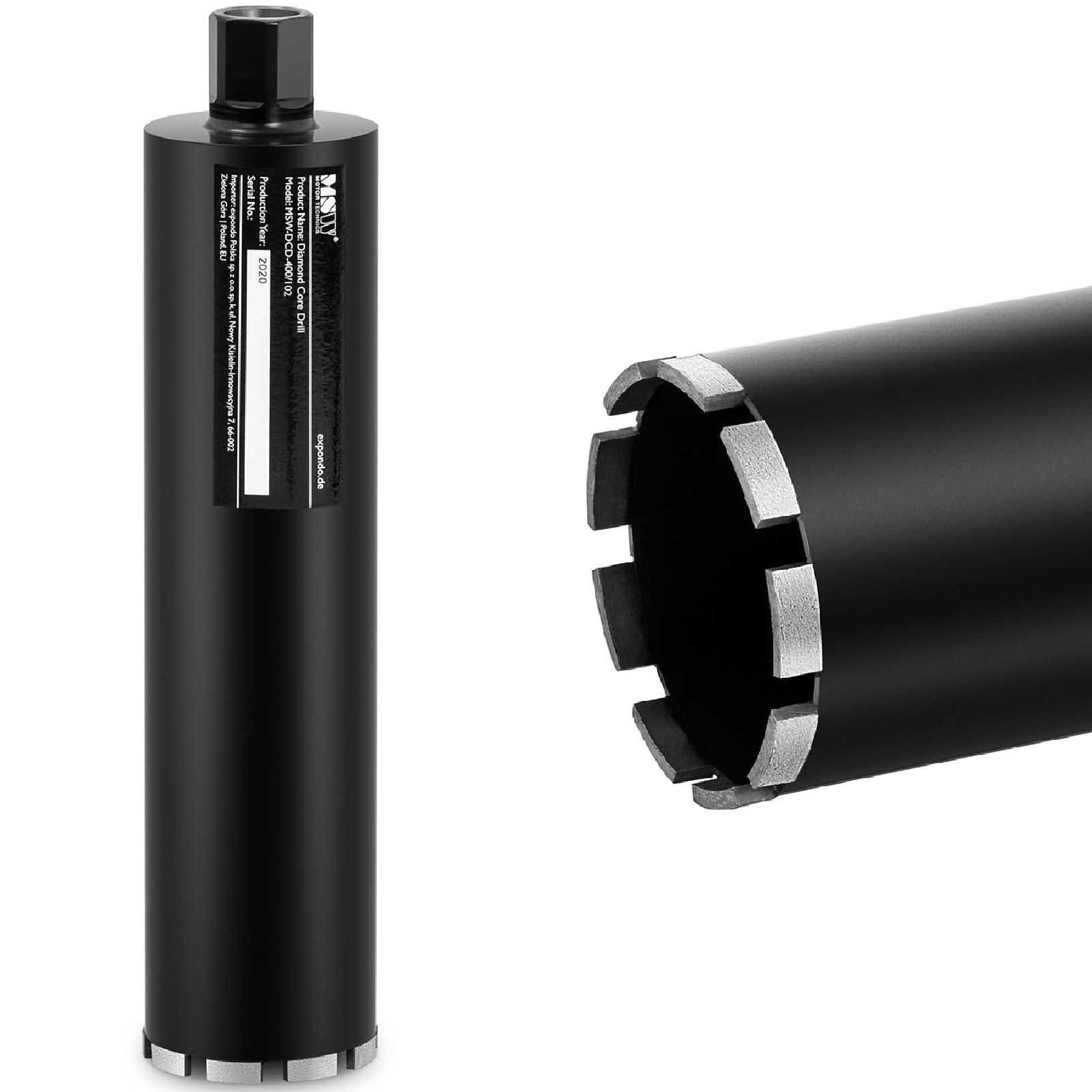 Timanttikeernapora betonille ja kivelle G1, pituus 400 mm, halkaisija 102 mm