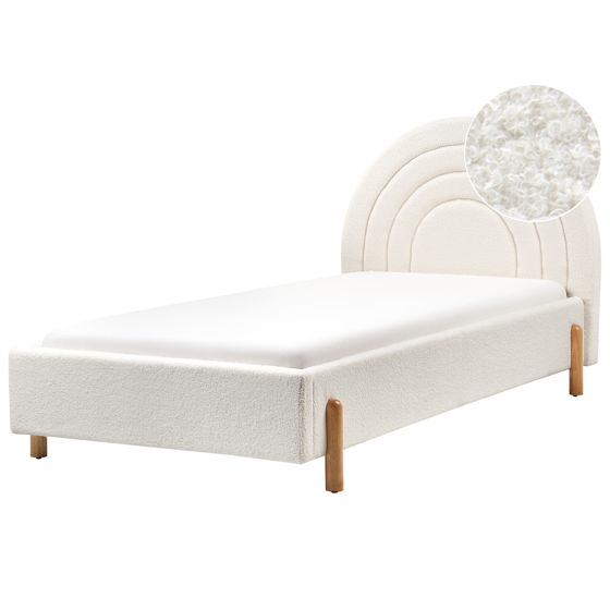 Sänky buklee luonnonvalkoinen 90 x 200 cm ANET