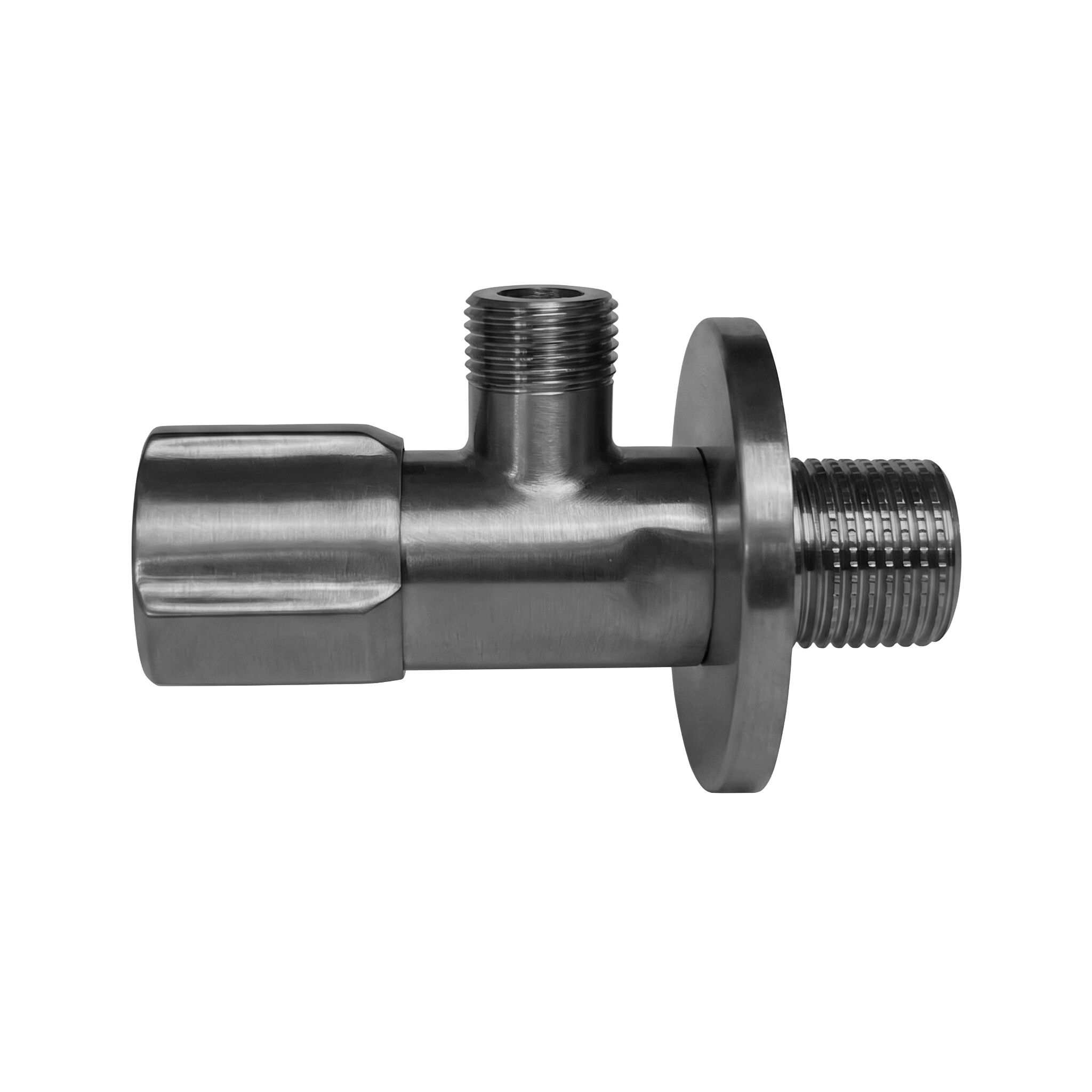 REA kulmaventtiili 02 1/2" x 3/8" , Titaani, 6,9x5x4,5cm
