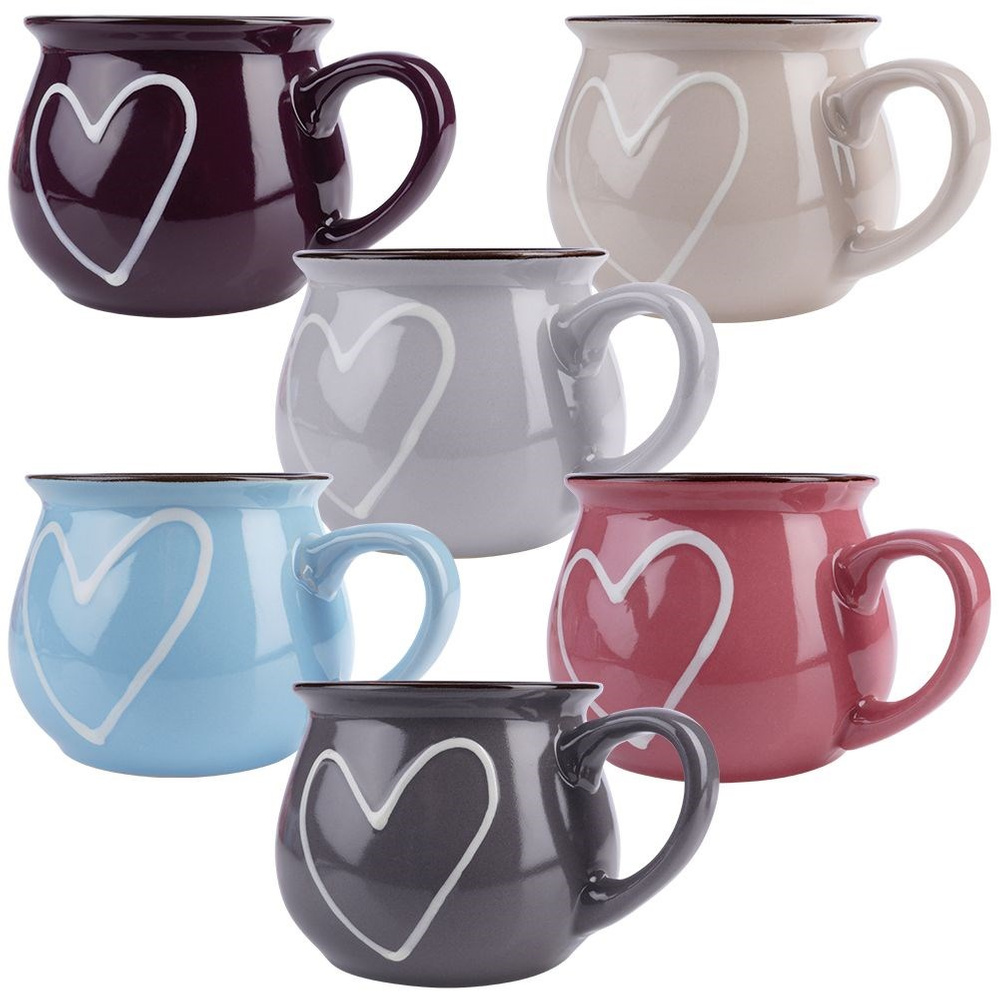 Keraamiset mukit 320 ml 6 kpl.