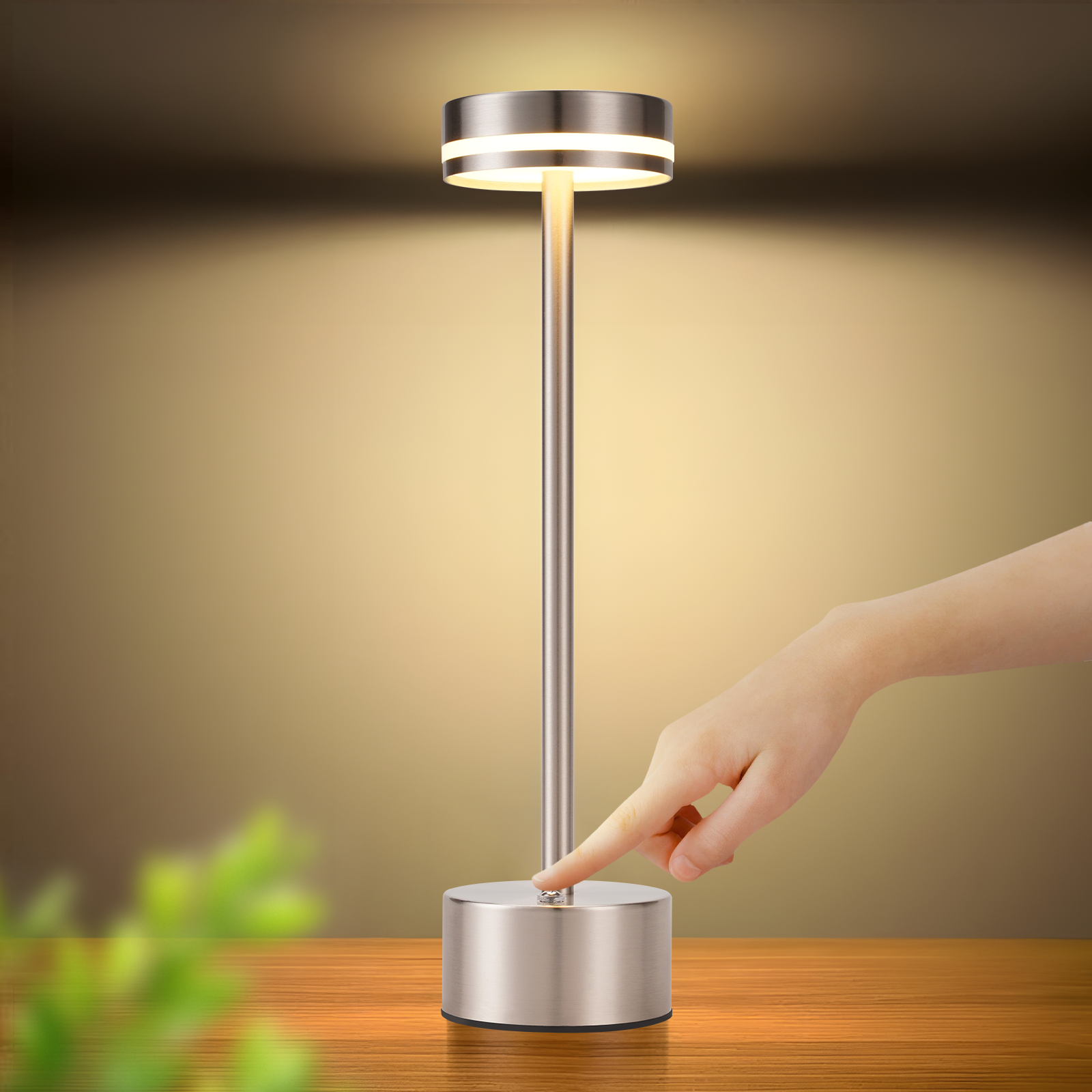ZMH LED-pöytä- ja yövalaisin - kosketusohjaus, himmennettävä, USB-C, korkeus 31,5 cm