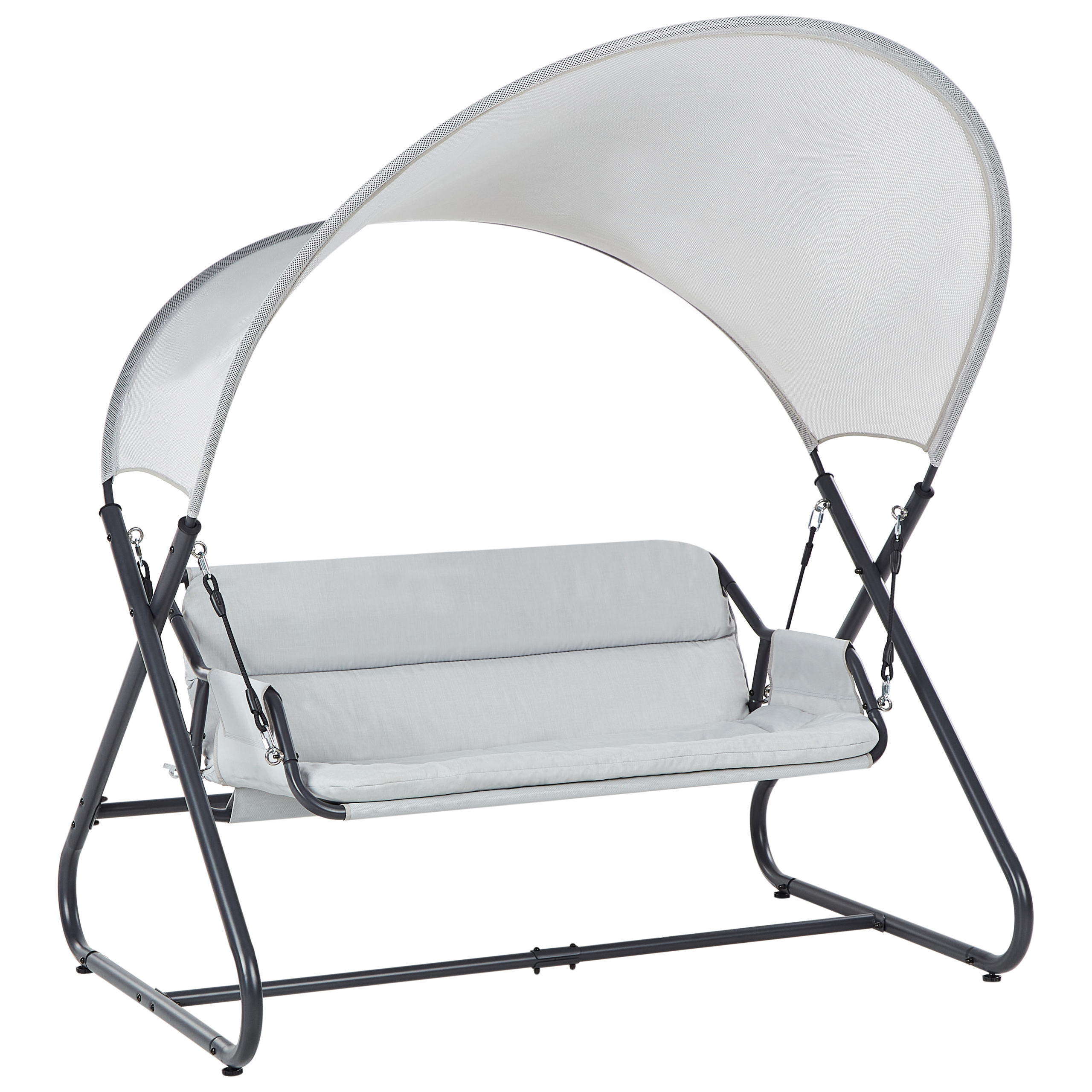 Puutarhakeinu SOLAGNA metalli Vaaleanharmaa