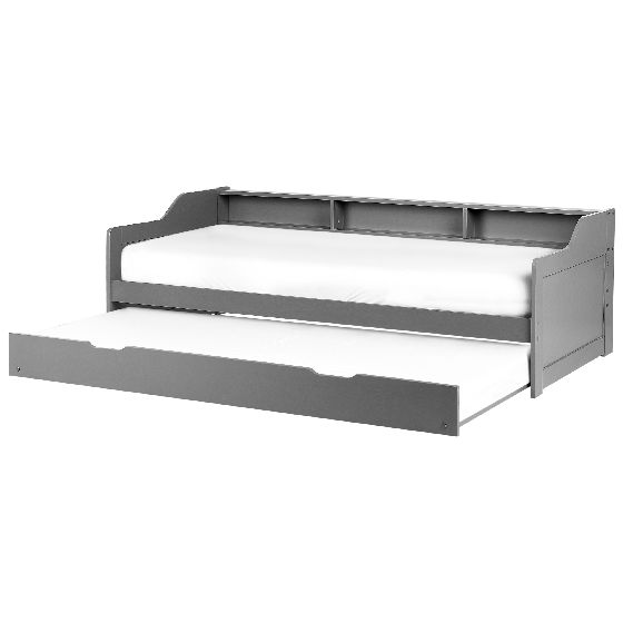 Sänky lisävuoteella mänty EDERN 90 x 200 cm Harmaa