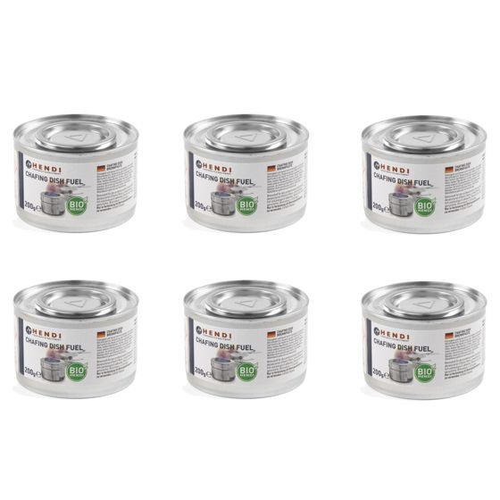 Orgaaninen etanolitahna lämmittimille tölkissä, 6 kpl 200 g - Hendi 194357