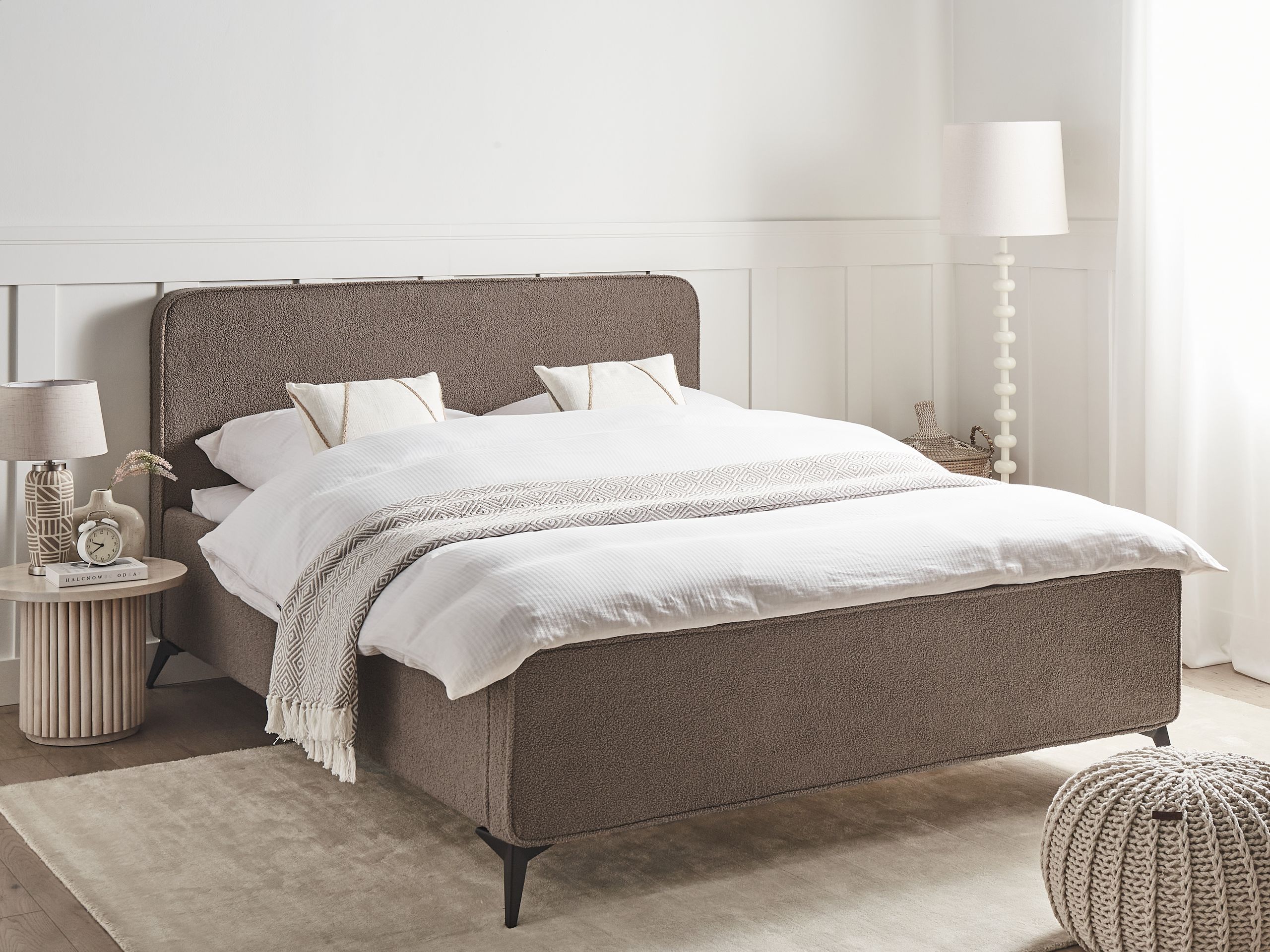 Sänky buklee VALOGNES 160 x 200 cm Ruskea