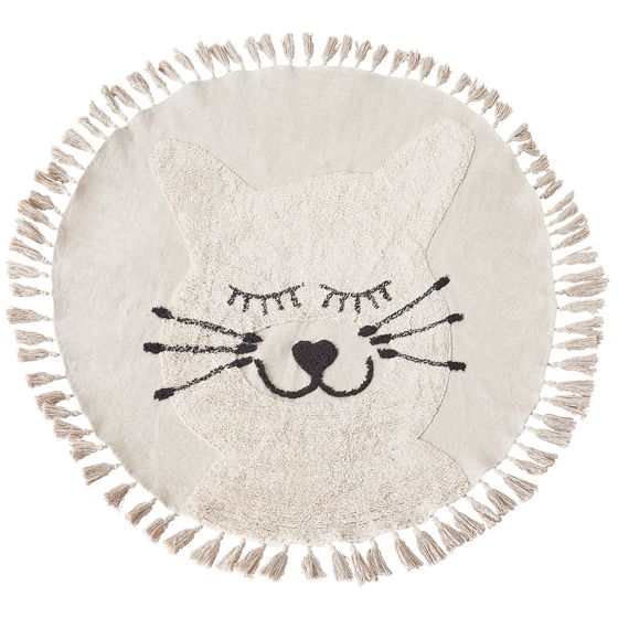 Lastenhuoneen matto ETSERI Beige ø 120 cm puuvilla