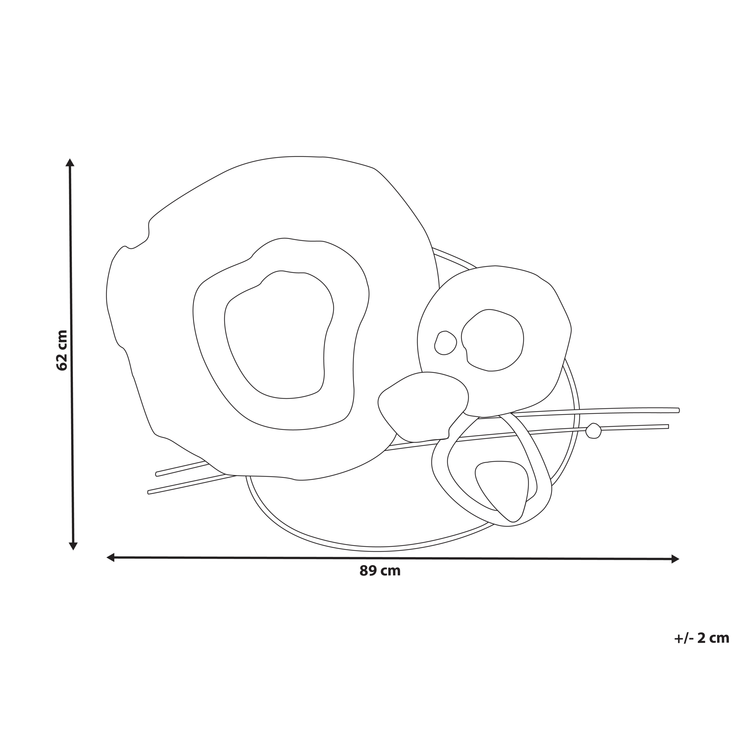Seinäkoriste NEPTUNIUM metalli 62 cm Monivärinen