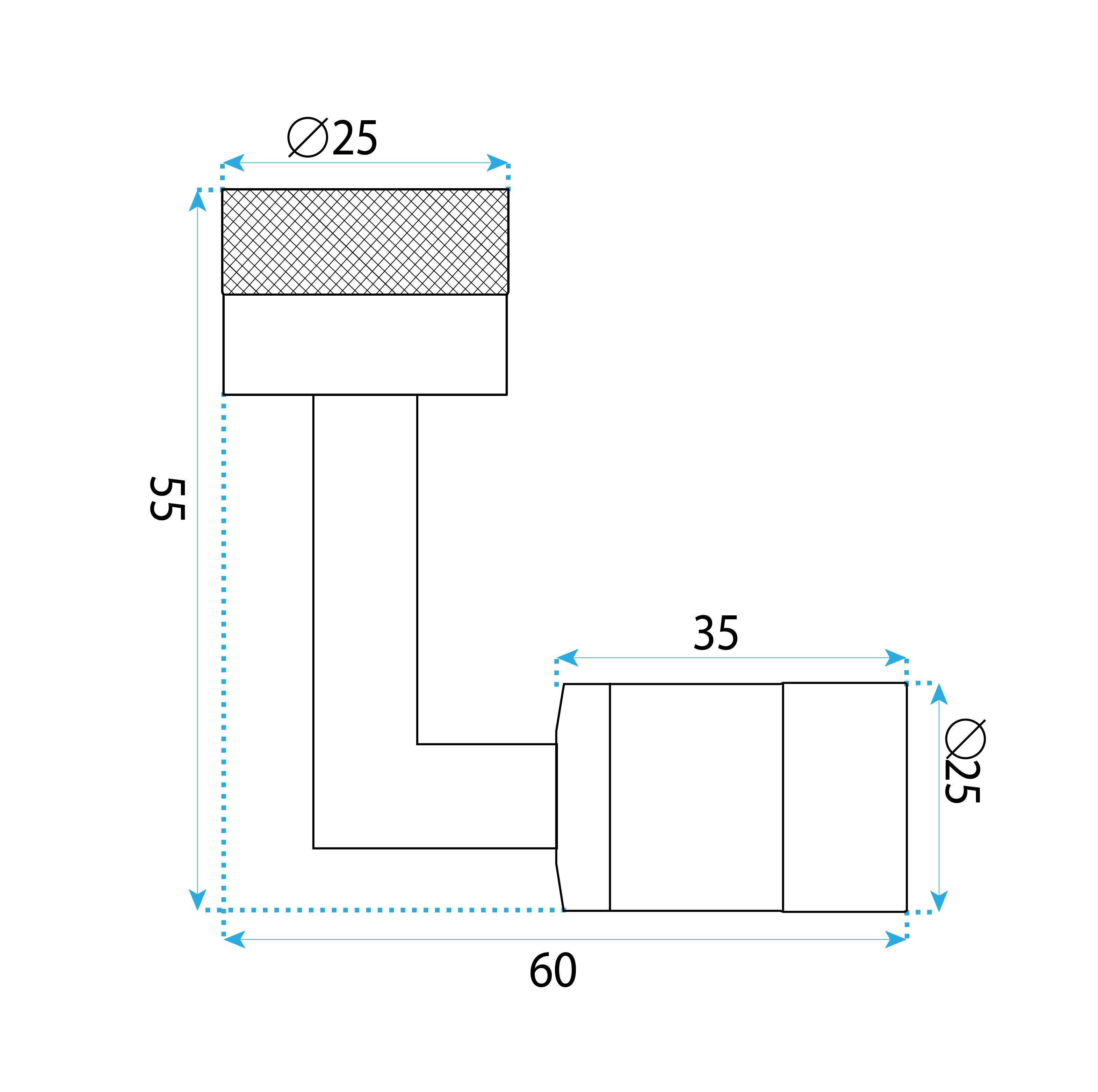 REA Bideesuutin COLT 60 kromi, 6X2,5X5,5CM