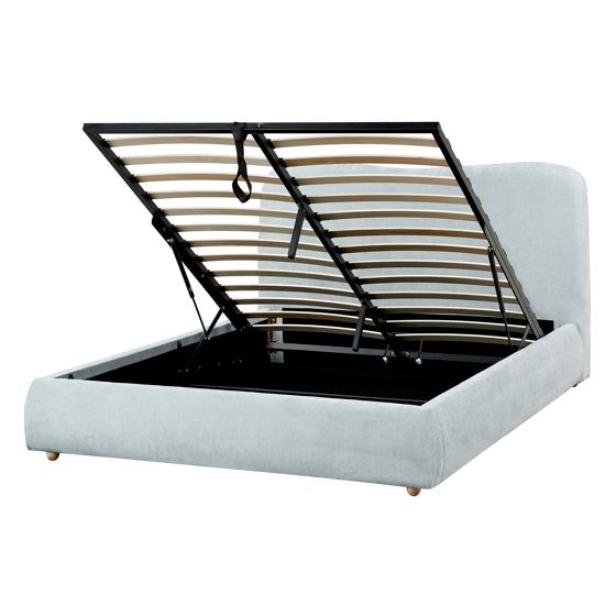 Sänky säilytystilalla kangas BLAGNAC 140 x 200 cm Vaaleansininen