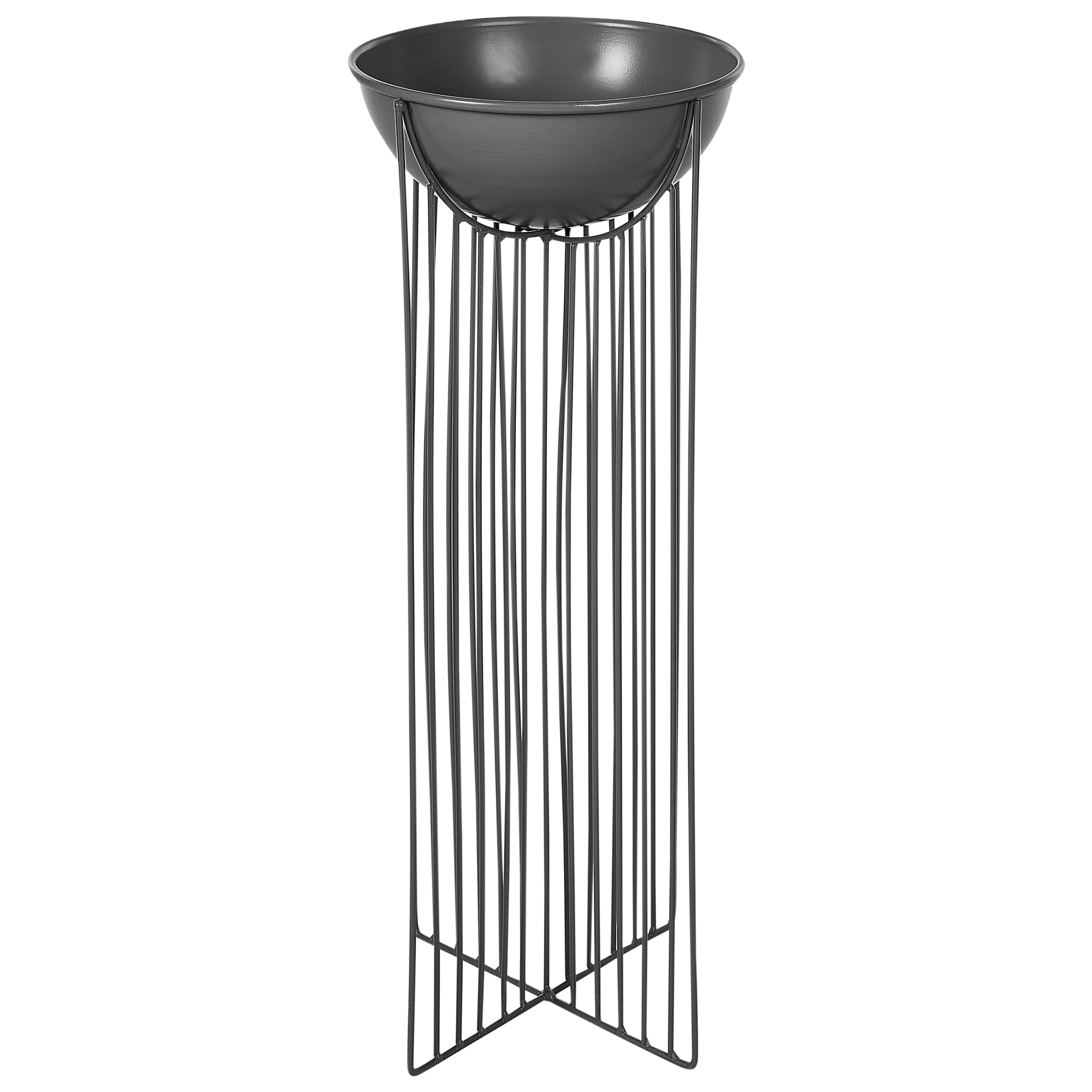 Korotettu kukkaruukkusetti 2 kpl FICARIA metalli 22 cm Musta