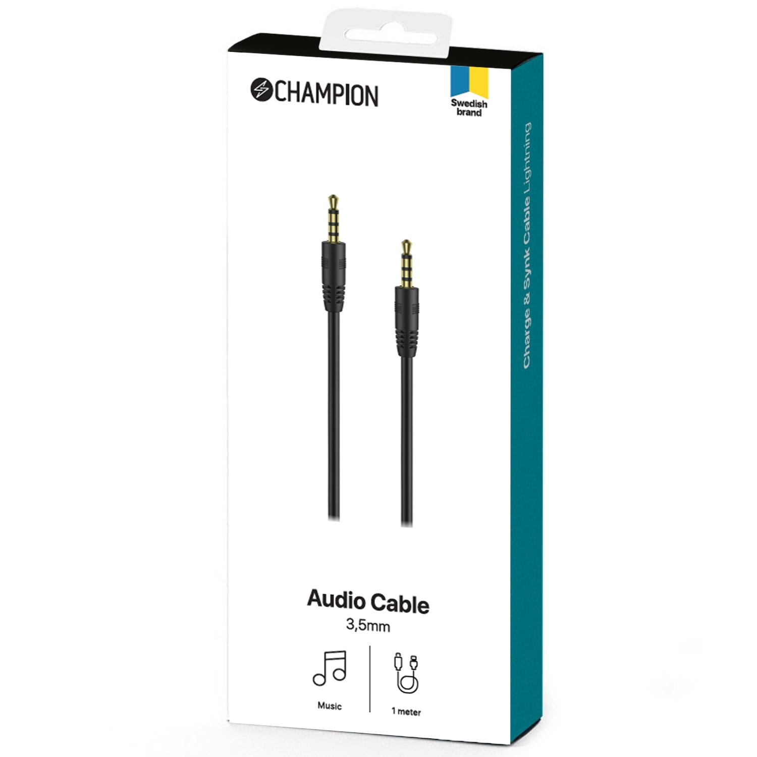 3,5 mm äänikaapeli 1 m musta