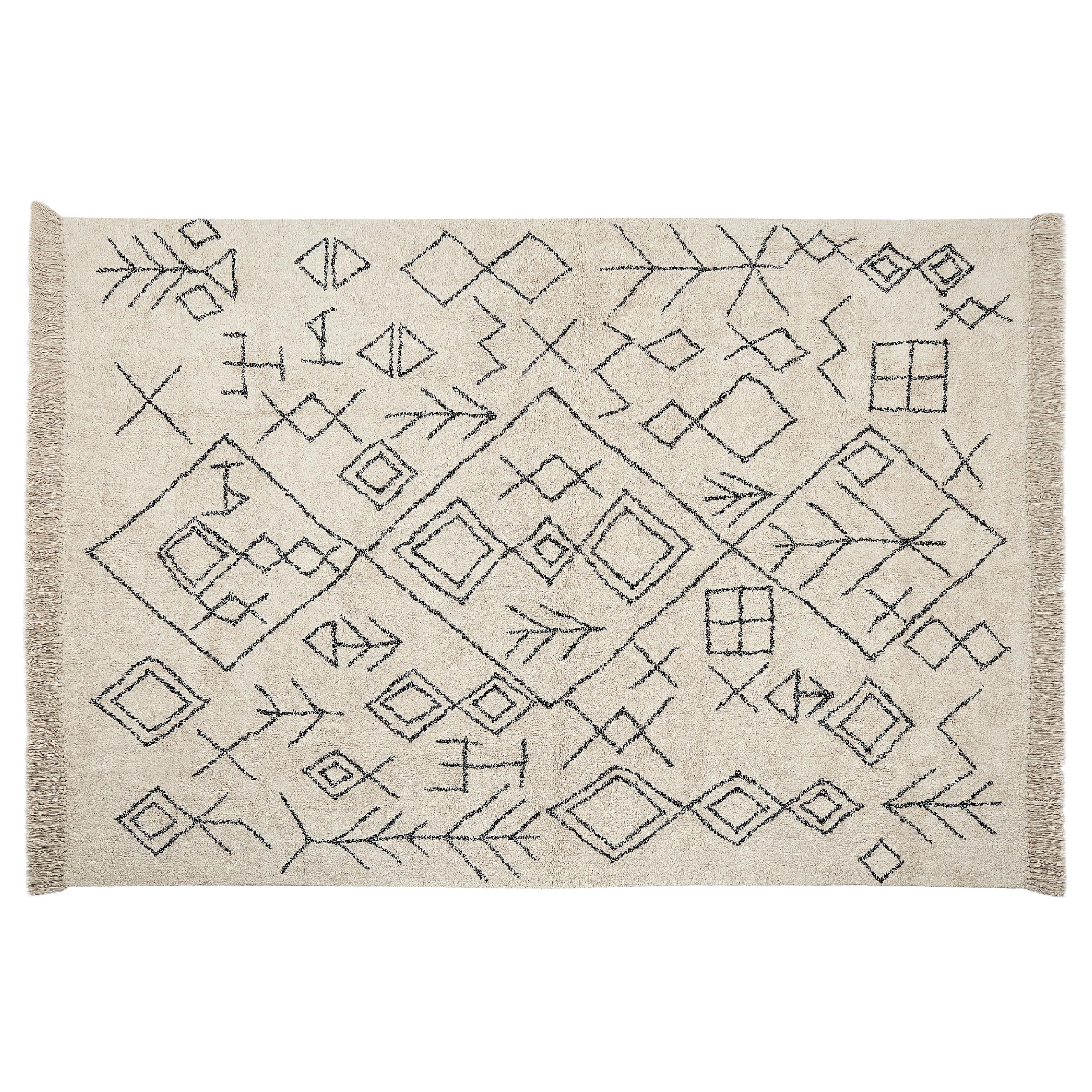 Matto SOMEK Beige 160 x 230 cm Puuvilla